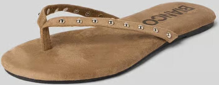 Bianco Teenslippers met siervetertjes