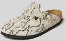 Birkenstock Klompen Boston Rivet Logo Suede Narrow Snake Oyster - Foto 6