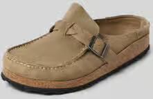 Birkenstock Clogs van suède model 'BUCKLEY BRAIDED'