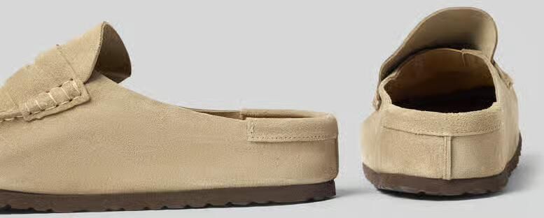 BIRKENSTOCK Instappers Heren Naples Maat: 45 Materiaal: Suède Kleur: Beige - Foto 9