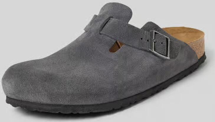Birkenstock Boston Suède Charcoal Smal Voetbed Unisex Instapper - Foto 8