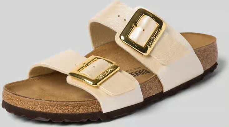 BIRKENSTOCK Slippers Dames Sydney Cushion Buckle Leatherlook Goud - Foto 18