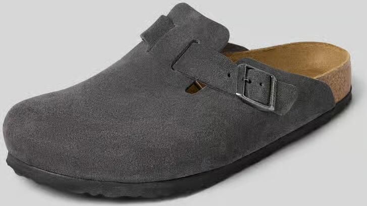 Birkenstock Klompen van leer met doornsluiting model 'Boston' - Foto 3