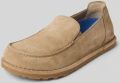 Birkenstock Loafers van echt suède model 'Utti' - Taupe