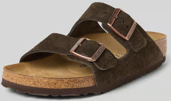 Birkenstock Arizona Suède Bruin Smal Voetbed Unisex Slipper - Foto 7