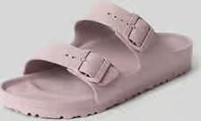 Birkenstock Slippers van leer met label in reliëf model 'ARIZONA EVA'