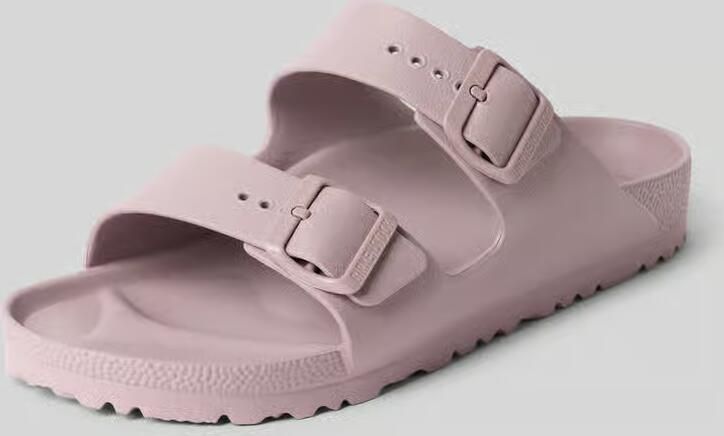 Birkenstock Slippers van leer met label in reliëf model 'ARIZONA EVA'