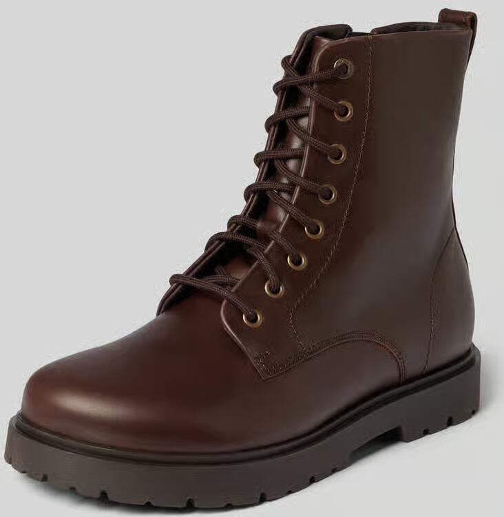 Birkenstock Veterlaars van runder nappa met profielzool