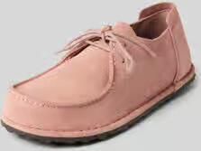 Birkenstock Veterschoenen van leer met platte zool