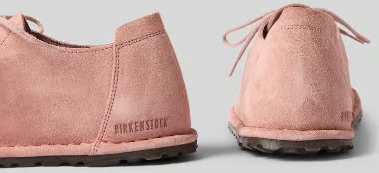 Birkenstock Veterschoenen van leer met platte zool - Foto 2