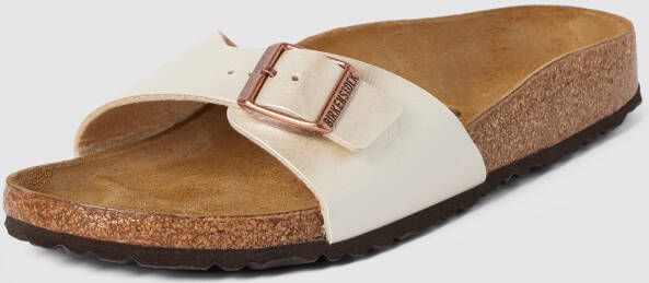 Birkenstock Huisschoenen met doornsluiting in metallic model 'MADRID'