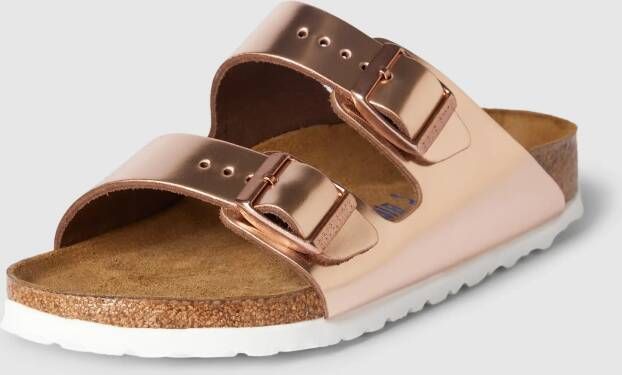 Birkenstock Sandalen van leer in metallic model 'ARIZONA'