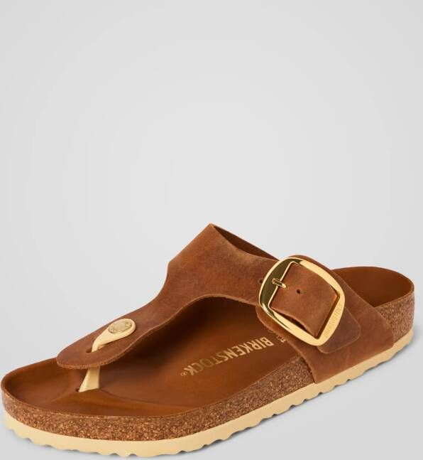 Birkenstock Teenslippers van leer model 'Gizeh'