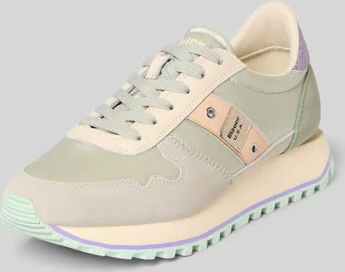 Blauer USA Sneaker van leermix met logo-patch model 'Millen'