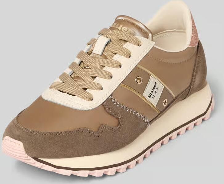 Blauer USA Sneaker van leermix met logo-patch model 'Millen'