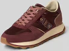 Blauer USA Sneakers van leermix met logodetail