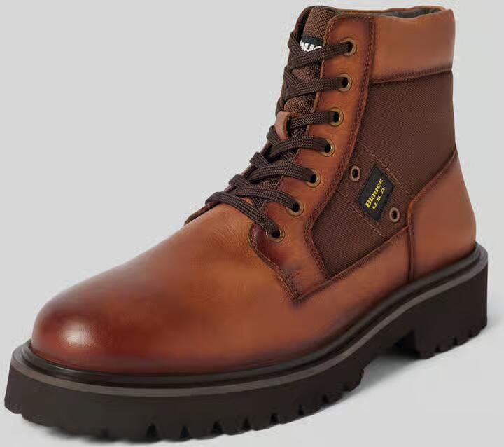 Blauer USA Veterlaarzen met labeldetail model 'BUXTON'