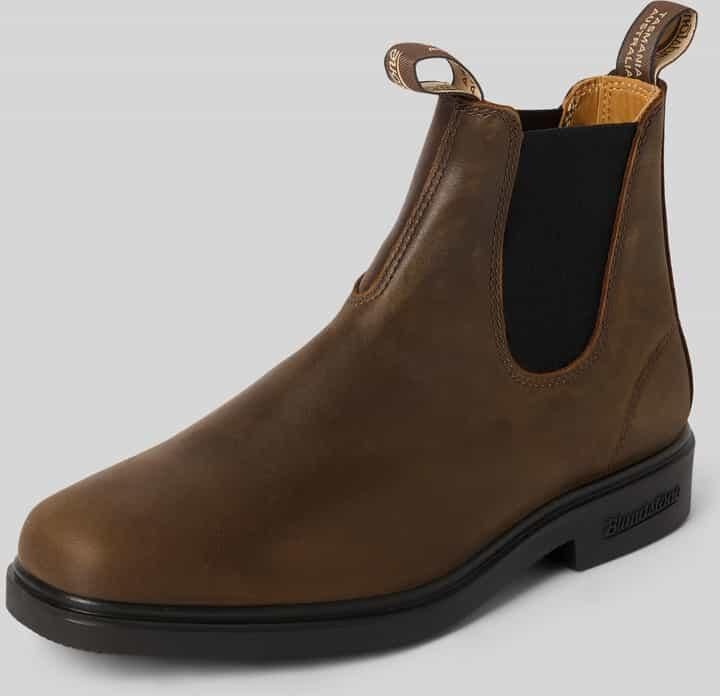 Blundstone chelsea boots van echt leer met labeldetail