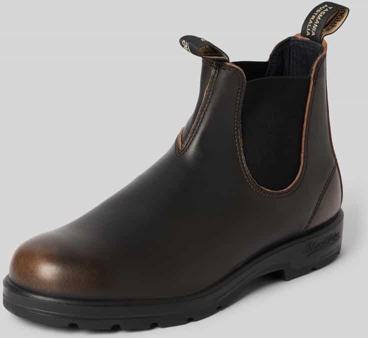 Blundstone chelsea boots van echt leer met labeldetail