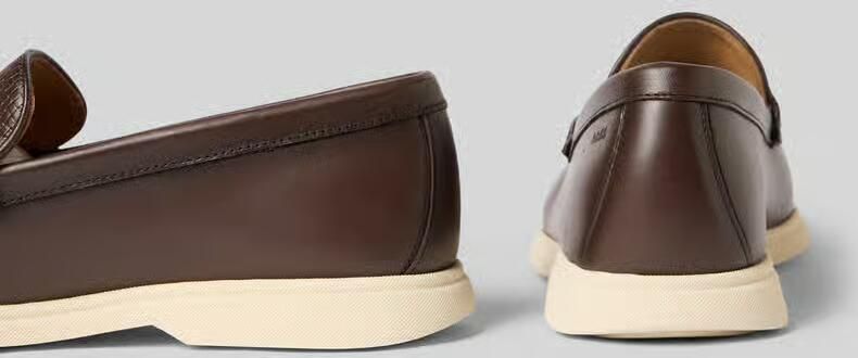 Boss Instappers van echt leer - Foto 2