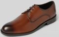Boss Leren derbyschoenen met labeldetails model 'Tayil' - Cognac