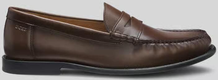 Boss loafers van echt leer