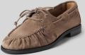 Boss Loafers van echt leer model 'Lycia' - Taupe