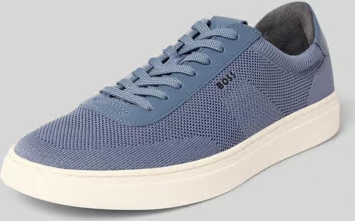 Boss Low top sneakers met echt leer-garnering model 'Kieran_Tenn_knal'
