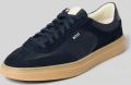 Boss Low-top sneakers van echt rundleer model 'Kieran_Tenn_sdnyn' - Marineblauw