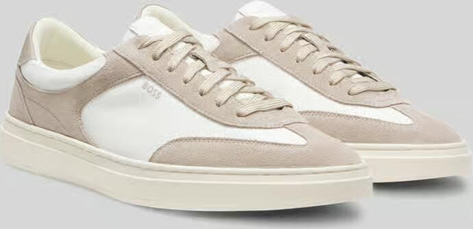 Boss Sneakers van echt leer met labelopschrift - Foto 3