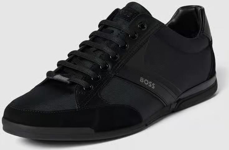 BOSS Lage Sneakers Heren Saturn Lowp Textiel Zwart - Foto 9