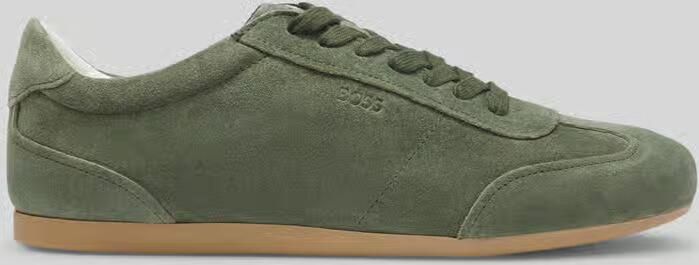 Boss Sneakers van echt suède met reliëflogo