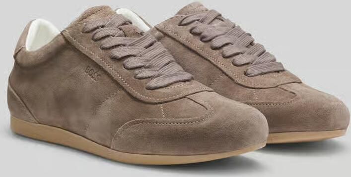 Boss Sneakers van echt suède met reliëflogo - Foto 2