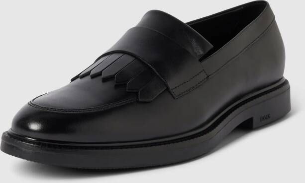 Boss Loafers van leer met labeldetail model 'Larry'