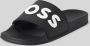 Hugo Boss Print Patroon Pantoffels Mannen Herfst Winter Zwart Black Heren - Thumbnail 3