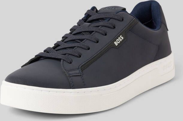 BOSS Lage Sneakers Heren Kai Runn Maat: 44 Materiaal: Leer Kleur: Blauw - Foto 7