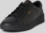 Hugo Boss Zwarte leren sneakers met zijlogo Black Heren - Thumbnail 4