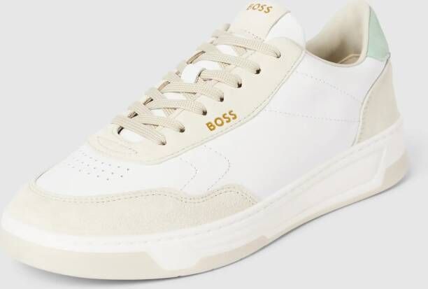 Boss Sneakers van leer met contrastgarnering model 'Baltimore'