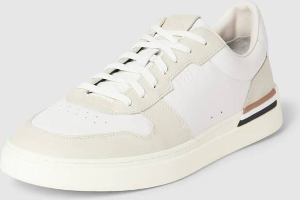 Boss Sneakers van leer met vetersluiting