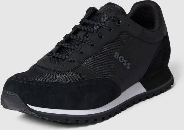 Boss Sneakers van leermix model 'Parkour'