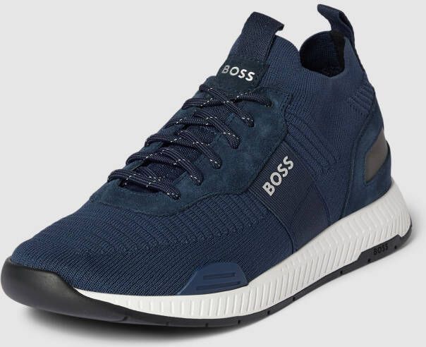 Boss Sneakers met labeldetails model 'Titanium_Runn'