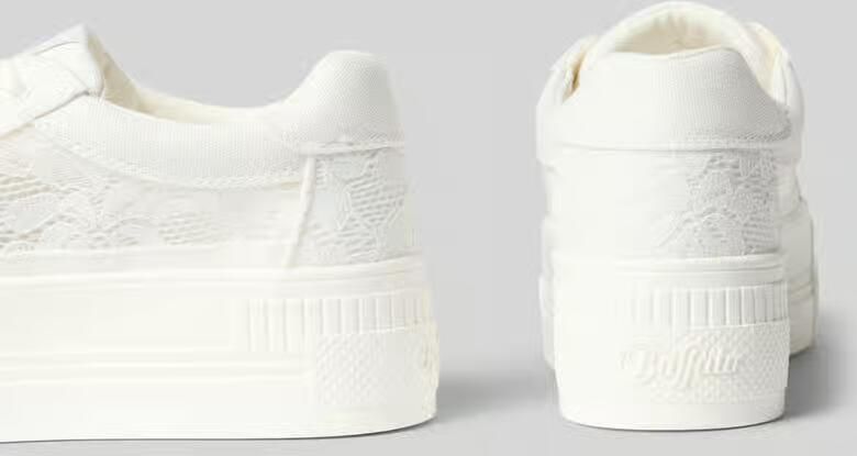 Buffalo Sneakers met plateauzool en kant model 'PAIRED BLOOM' - Foto 8