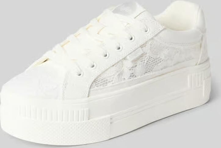 Buffalo Sneakers met plateauzool en kant model 'PAIRED BLOOM' - Foto 8