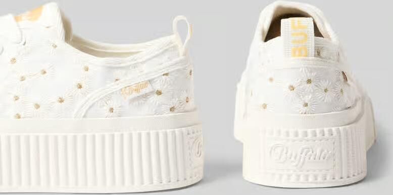 Buffalo Sneakers met stitchings model 'MADISON LOW BLOOM' - Foto 3