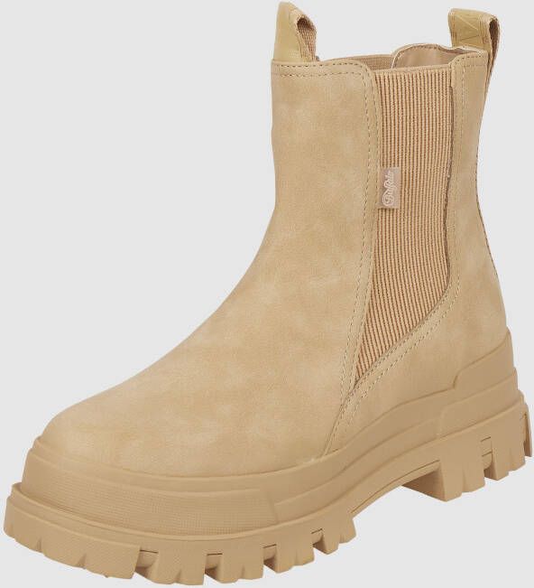 Buffalo Chelsea Mid-vegan Nubuck Beige Laarzen Beige Dames - Foto 3