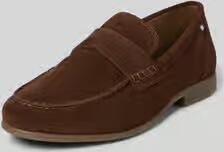 Bugatti Loafers van echt leer met logodetail model 'Trip'
