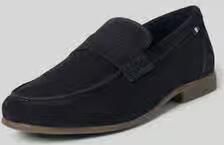 Bugatti Loafers van echt leer met logodetail model 'Trip'