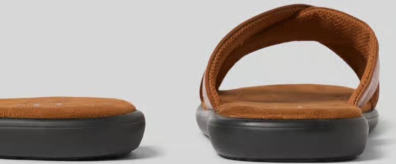 Bugatti Slippers van leer met reliëflogo model 'Dove' - Foto 2