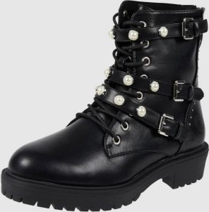 Bullboxer Boots in leerlook met sierkralen