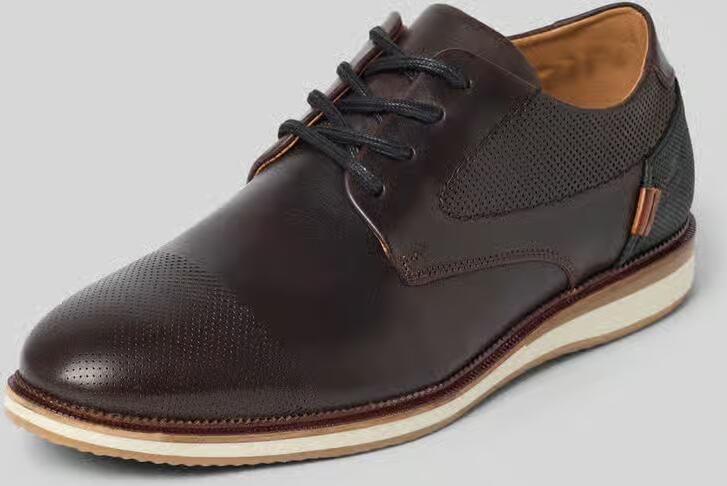 Bullboxer Veterschoenen van echt leer